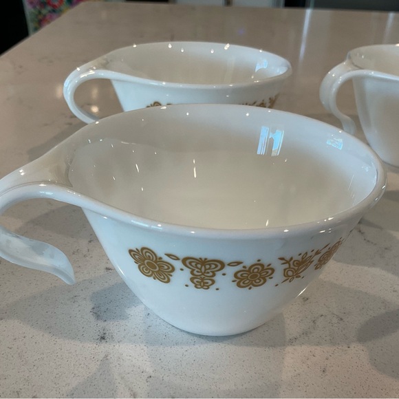 Vintage Corelle Set of 4 Golden Butterfly Hook Handle Coffee/Tea//Mugs - Picture 8 of 8